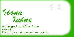 ilona kuhne business card